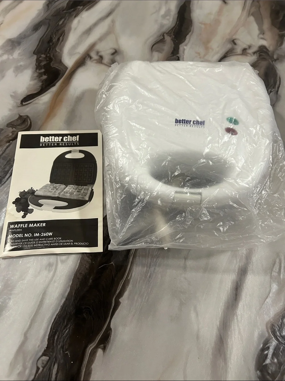 White Electric Waffle Maker - Classic Square Nonstick Plates